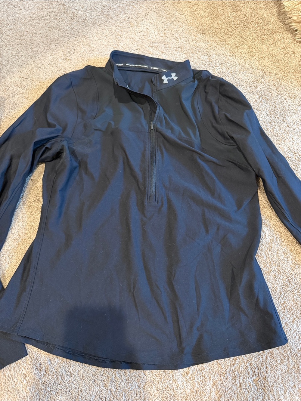 Under Armour Black Half-Zip Training Top- headgear women’s large